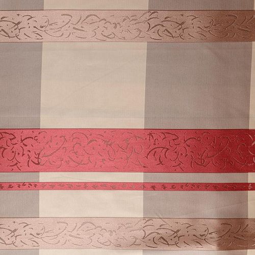 Ткань портьерная жаккард Т476-02-12 песочно-красный