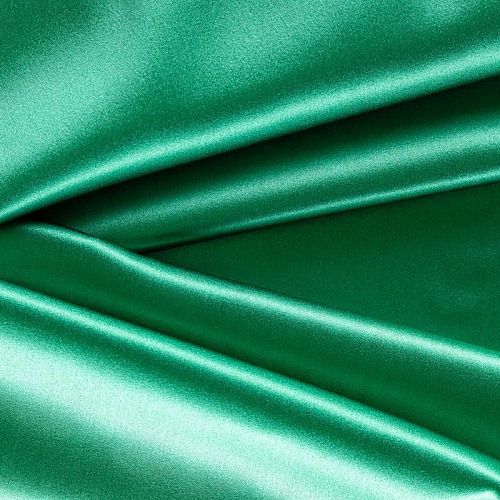 Шелк натуральный К15-1064 изумрудно-зеленый однотонный