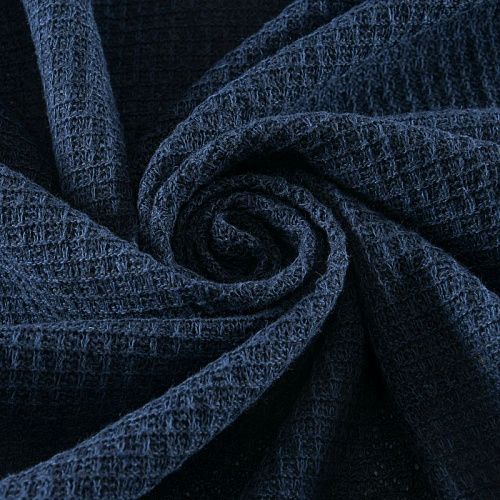 Трикотаж вязаный 056-11737 темно-синий однотонный