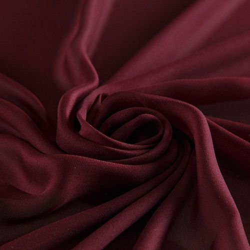 Шифон шелковый 068-17149 коричнево-бордовый