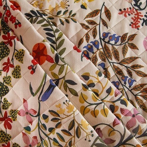 Ткань курточная 2-х сторонняя 033-14802 молочно-синий принтованный