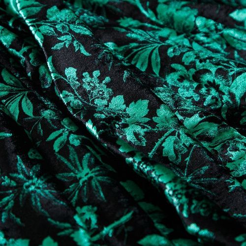 Бархат шелковый 002-19100 черный принтованный