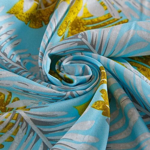 Штапель 069-17434 ментоловый принтованный