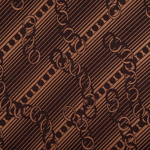 Лен искусственный 035-07869 коричневый принтованный