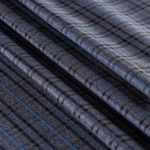 Ткань костюмная 025-06665 темно-серый принтованный