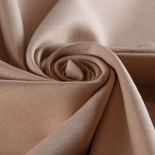 Трикотаж 056-15583 бежевый однотонный