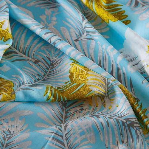 Штапель 069-17434 ментоловый принтованный