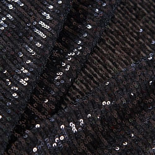 Пайетки на сетке 055-16472 черный