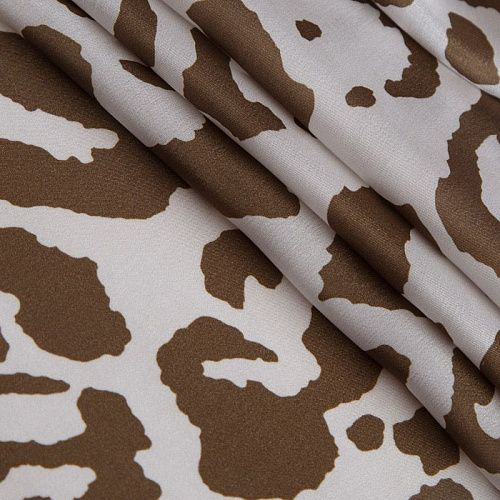 Шелк натуральный 064-14708 молочный принтованный