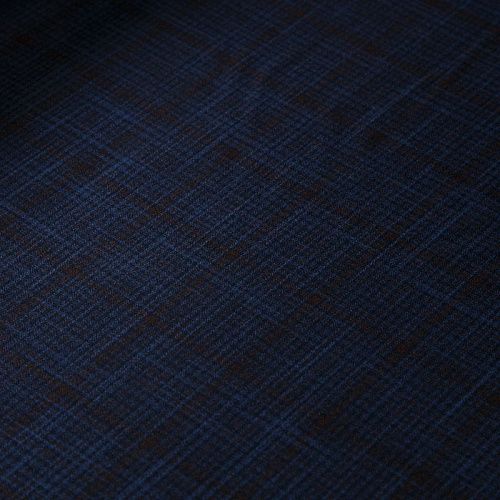 Ткань костюмно-плательная 025-17302 темно-синий клетка
