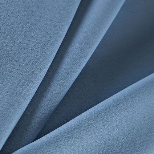 Креп двойной 026-19226 голубой однотонный