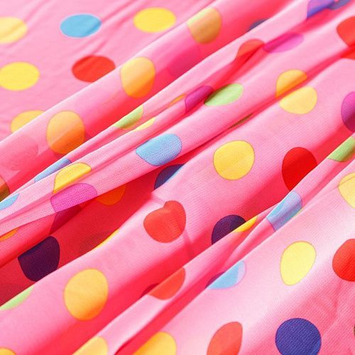 Шифон К33-058 розовый принтованный