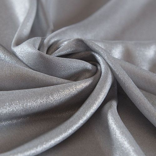 Трикотаж с напылением 056-16176 серебристо-серый
