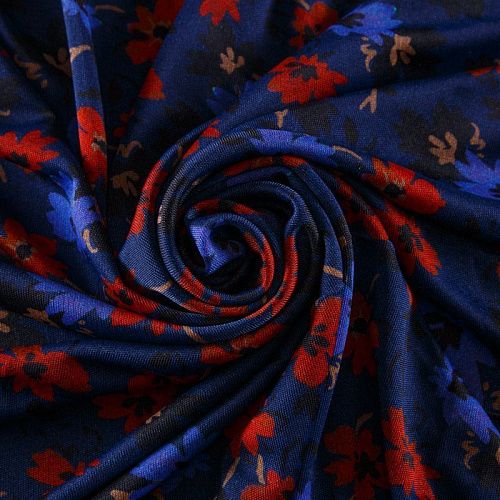 Трикотаж холодный 056-12493 темно-синий принтованный