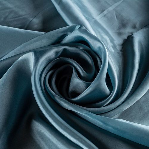 Ткань подкладочная К01-1509 сине-зеленый однотонный