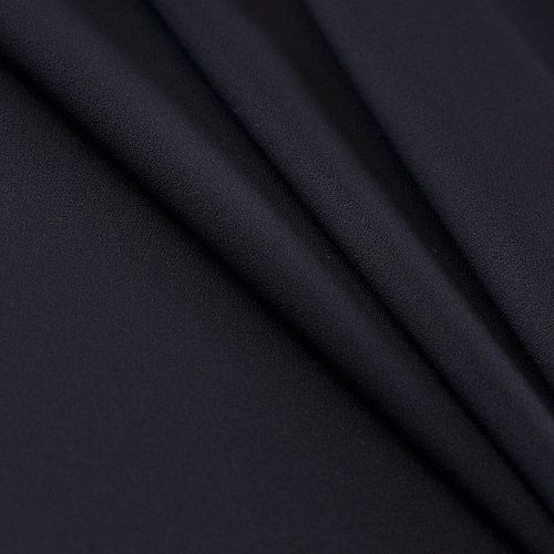 Креп стрейч 026-17084 черный однотонный