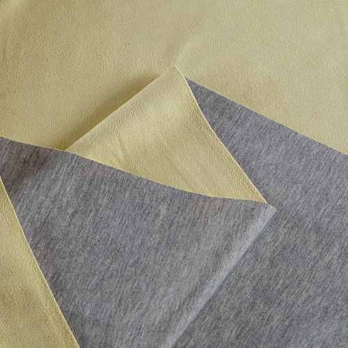 Замша искусственная на трикотажной основе 018-15532 банановый однотонный