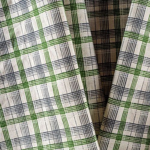 Лен натуральный К35-008 экрю принтованный