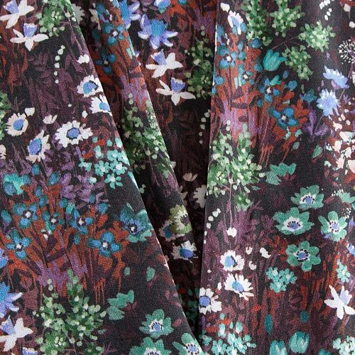 Вискоза 009-12374 черный принтованный