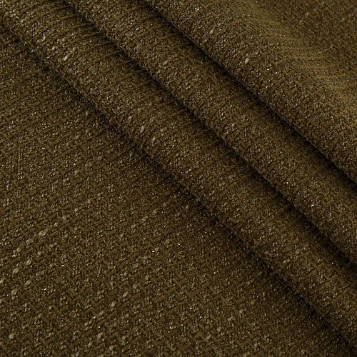 Твид шанель 052-15563 оливковый хаки однотонный