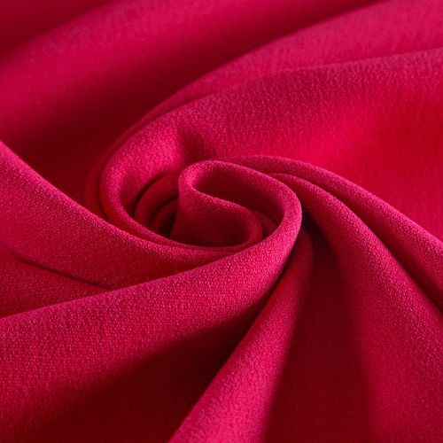 Креп двойной 026-16202 малиновый однотонный