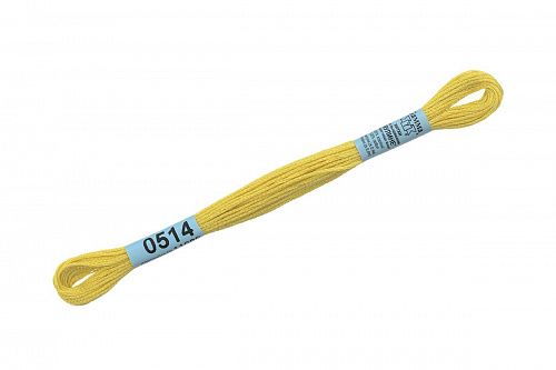Нитки для вышивания Gamma мулине 8 м 0514 лимонный