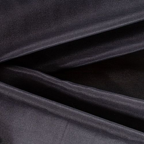 Шелк-батист натуральный К15-1142 черный однотонный