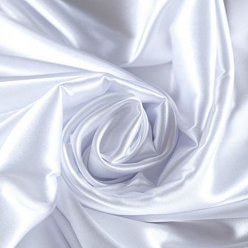 Креп-сатин стрейч 001-09145 белый однотонный