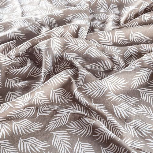 Тенсел 053-01268 бежево-серый принтованный