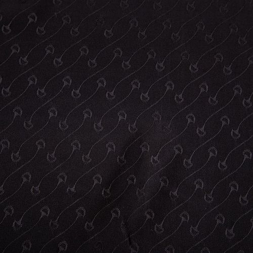 Шелк натуральный 064-19174 черный жаккардовый