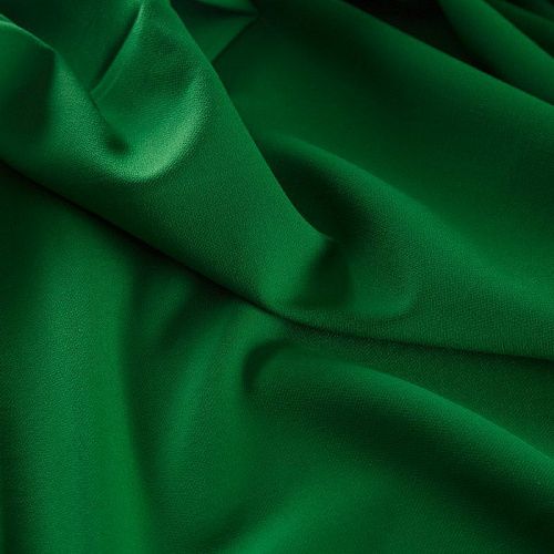 Креп стрейч 026-17204 зеленый однотонный