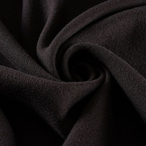 Креп двойной 026-11720 горький шоколад однотонный