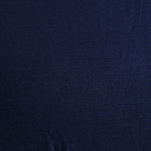 Трикотаж льняной 056-16737 темно-синий однотонный