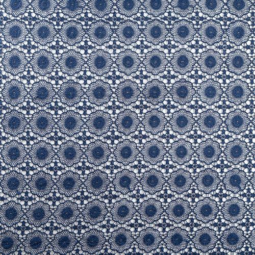 Гипюр-макраме К21-1072 темно-синий