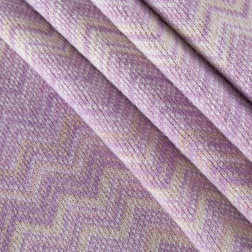 Трикотаж шерстяной вязаный Missoni 056-19777 молочно-сиреневый