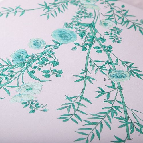 Креп-шифон шелковый 027-19927 розовое молоко принтованный