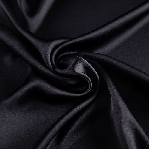 Креп кади 026-20117 черный однотонный