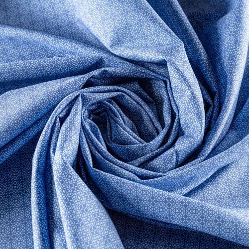 Хлопок К29-068 сине-голубой принтованный