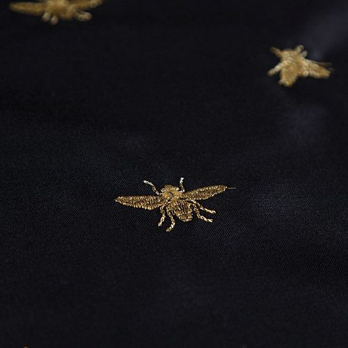 Ткань костюмная с вышивкой 025-12279 черный