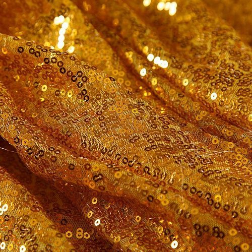Пайетки на сетке 055-19012 шафрановый