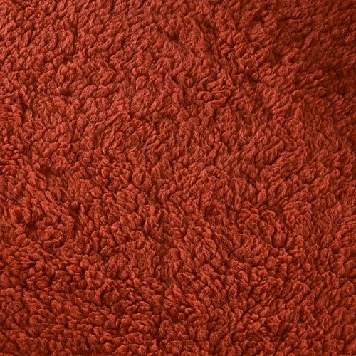 Мех искусственный 037-11889 темно-коралловый однотонный