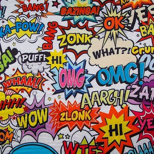 Шелк синтетический 065-13929 белый принтованный