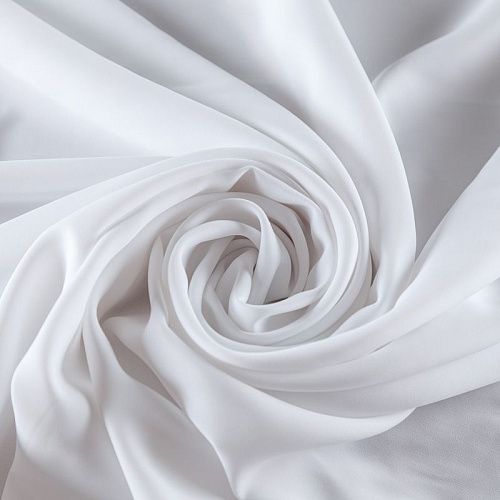 Креп стрейч 026-09718 белый однотонный