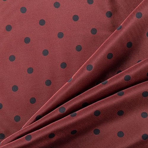 Крепдешин натуральный К4-178 коричнево-бордовый принтованный