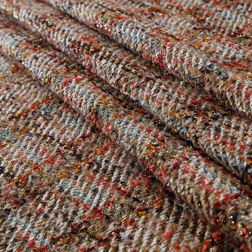 Твид Balenciaga 052-19146 бежевый мультиколор