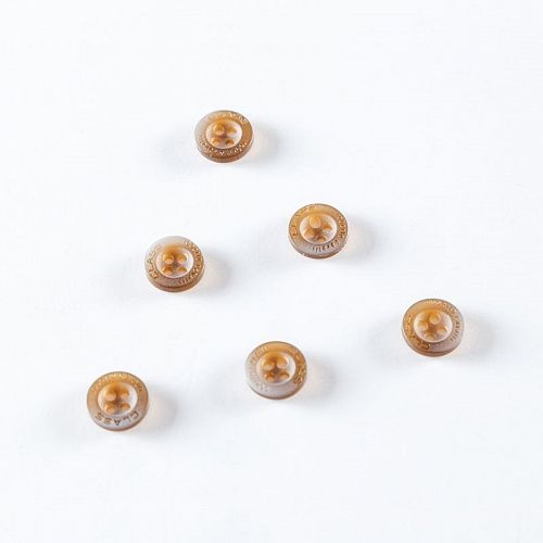 Пуговица с проколами 12 мм пластик 497139 коричневый