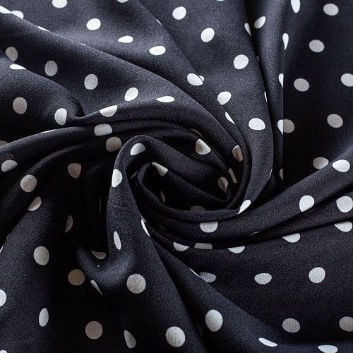 Креп 026-01551 черный принтованный