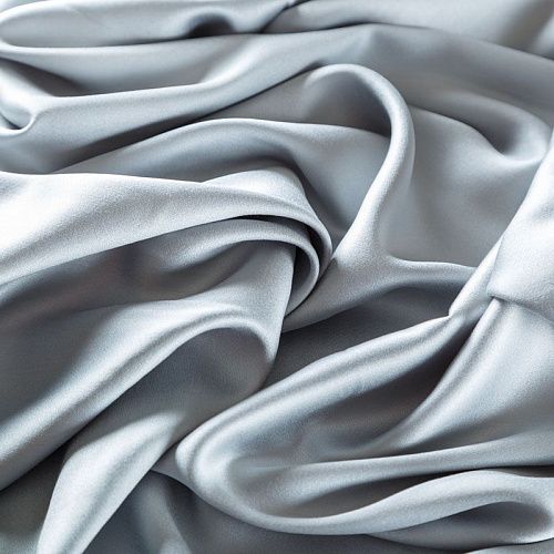 Шелк-штапель 069-06864 выбеленный серо-голубой однотонный