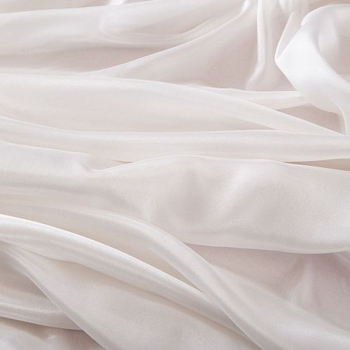 Перл шифон 068-19400 молочный однотонный