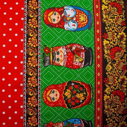 Рогожка 048-13896 красный принтованный